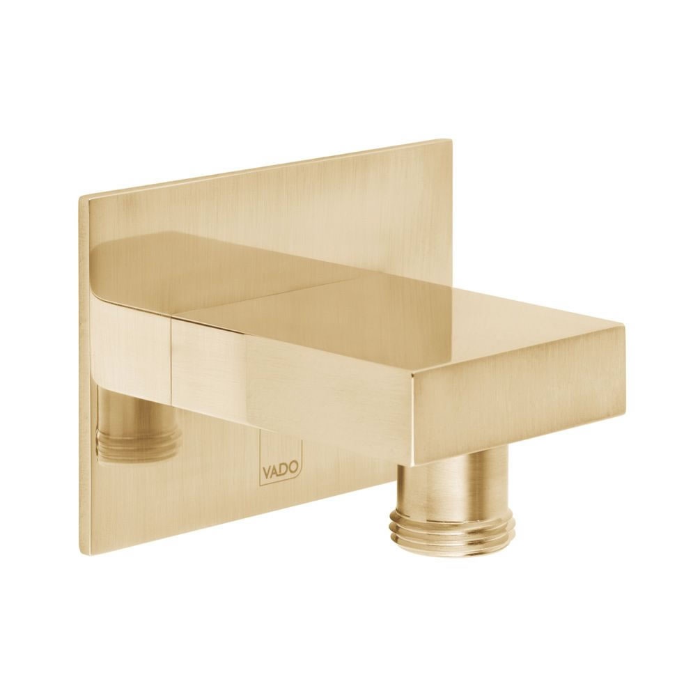 Cutout image of Vado Individual Brushed Gold Square Wall Outlet